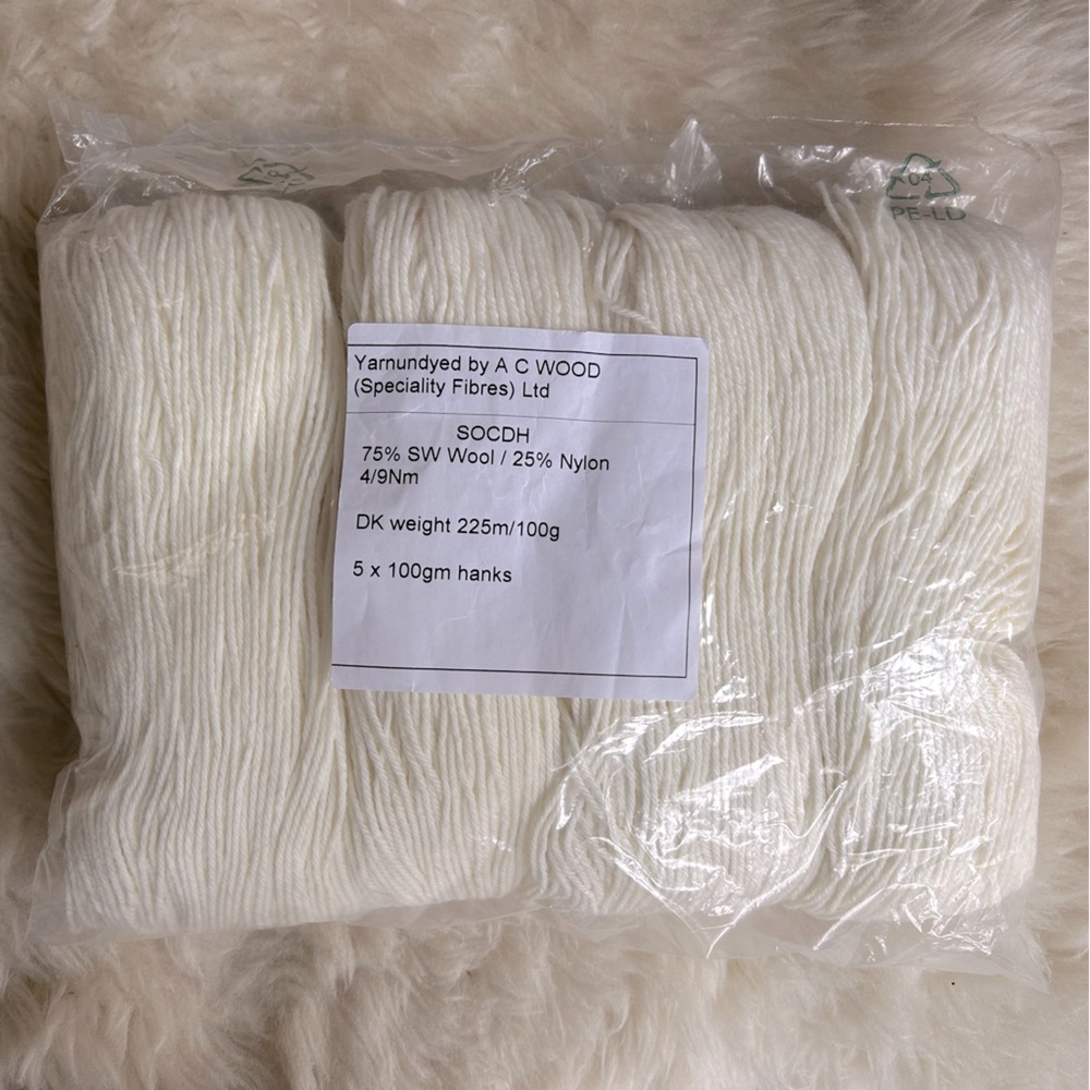 Undyed Yarn, FOUR skeins